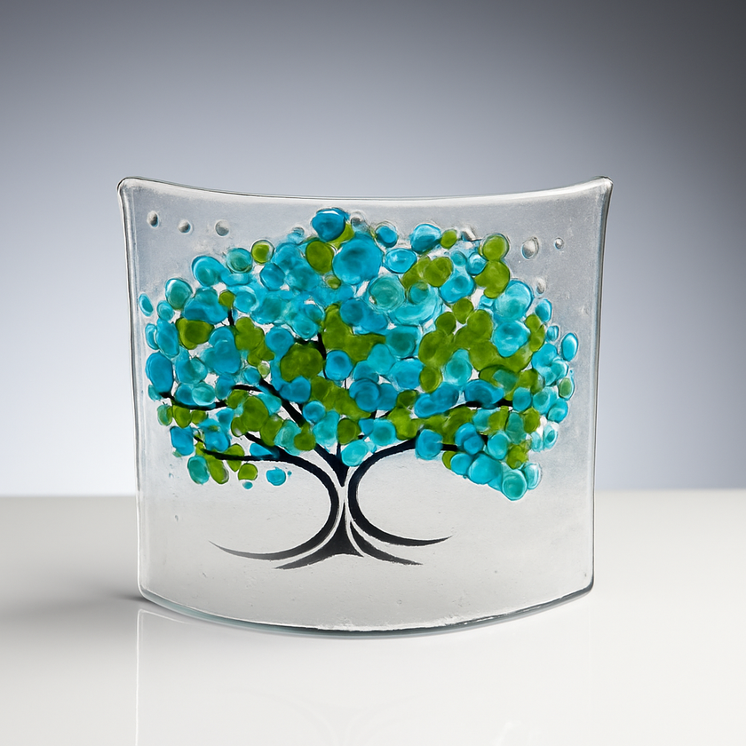 Glass Curve – Seasons Collection – Summer Green (Handmade Decorative Ornament)