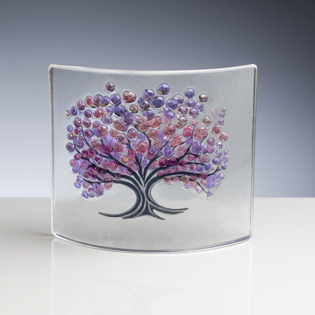 Glass Curve – Seasons Collection – Spring Pink (Handmade Decorative Ornament)