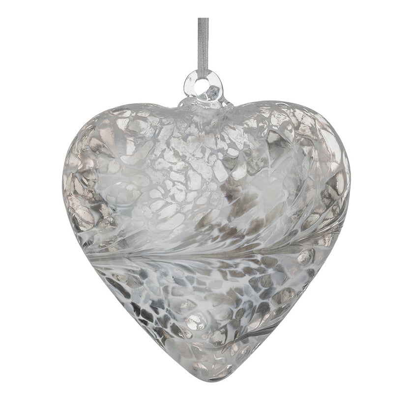 8cm Friendship Heart – For Our Bridesmaid (Pastel Silver, Handmade Glass Keepsake)