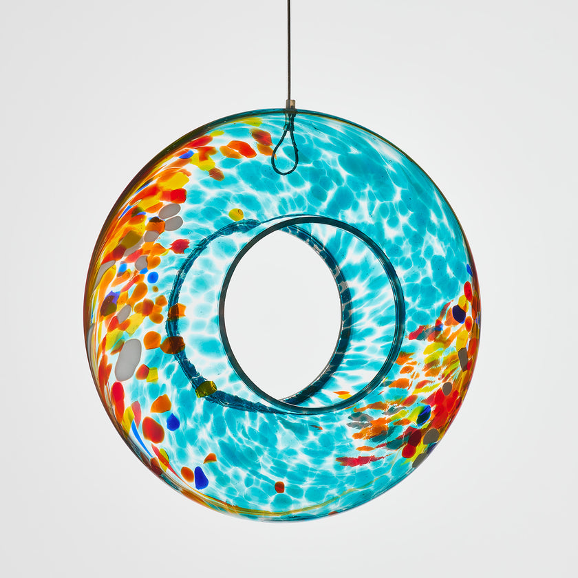 Hanging Bird Feeder - Teal
