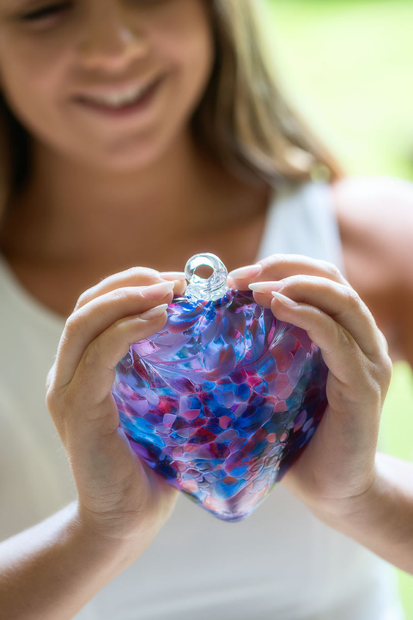 12cm Friendship Heart - Blue & Pink