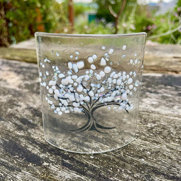 Glass Curve – Seasons Collection – Winter White (Handmade Decorative Ornament)