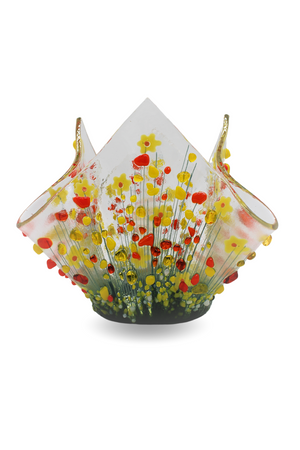 Handmade Fused Glass - Daffodil Small Tealight