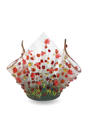 Handmade Fused Glass - Gerbera Small Tealight