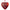 8cm Friendship Heart - Red - Aspire Art Glass
