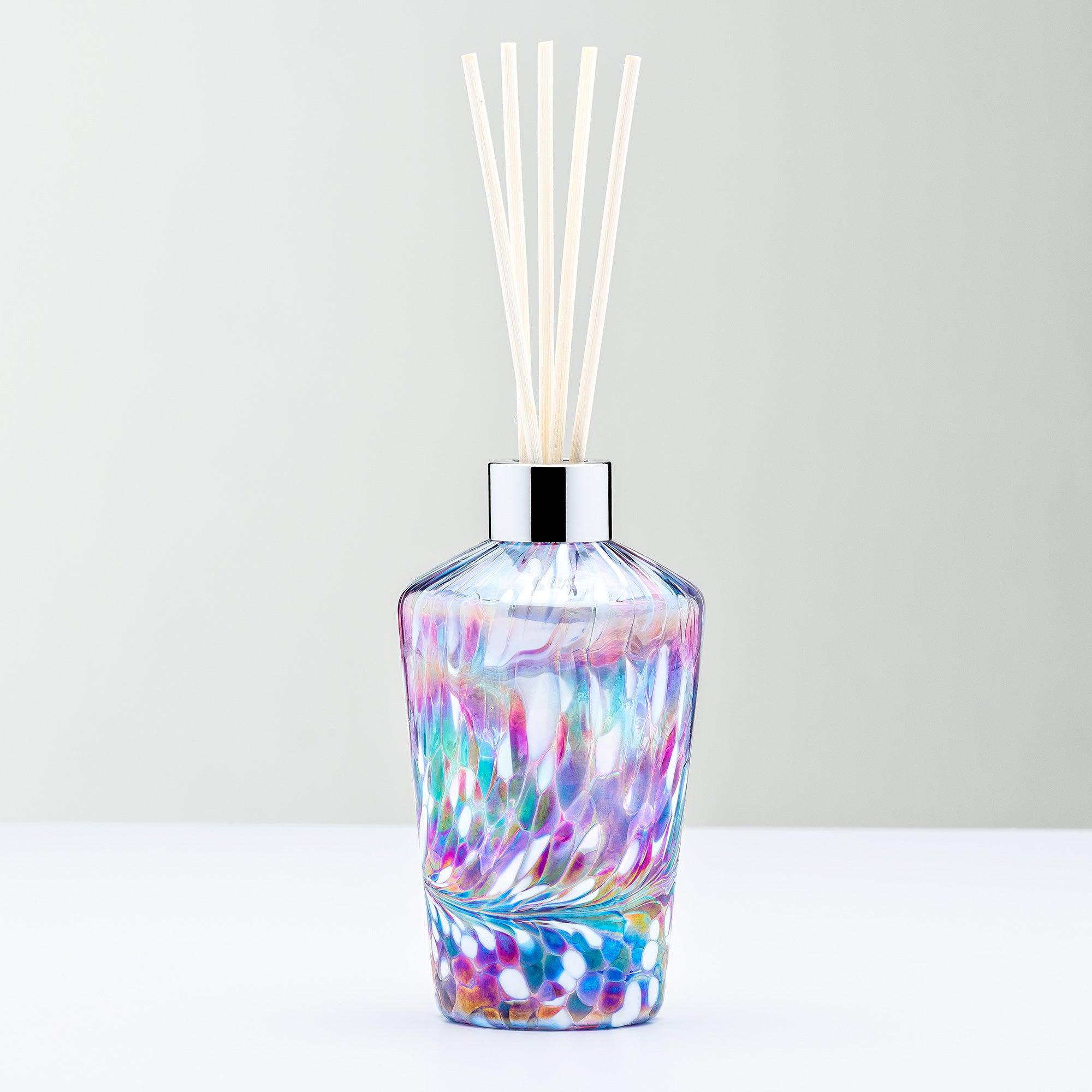 Reed Diffuser Blue & Pink Flute Aspire Art Glass