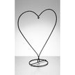 Heart Shaped Metal Ornament Stand - Black - Aspire Art Glass