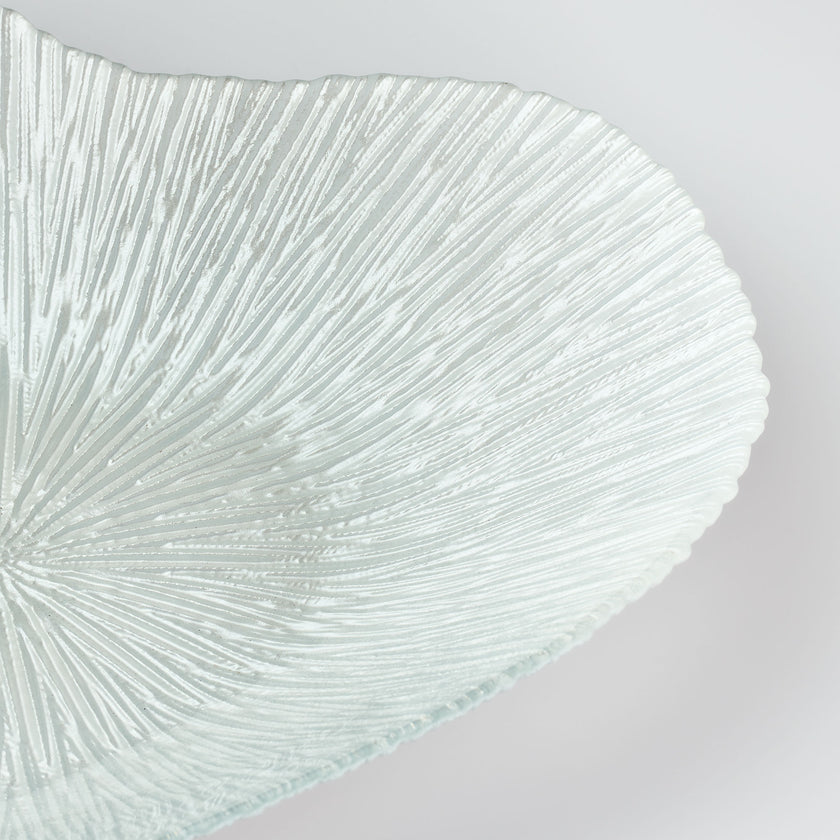 Glass Bowl - Heart Design - Silver