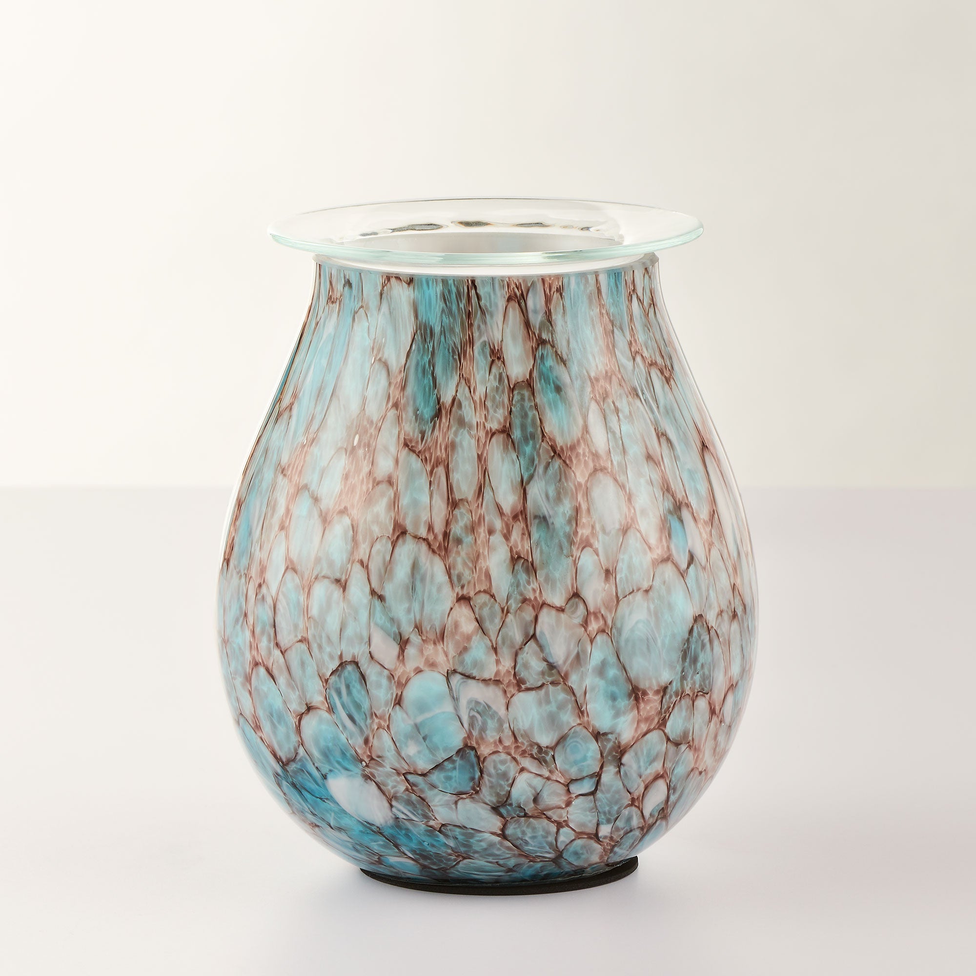 Wax Melt Warmer Blue Marble Aspire Art Glass