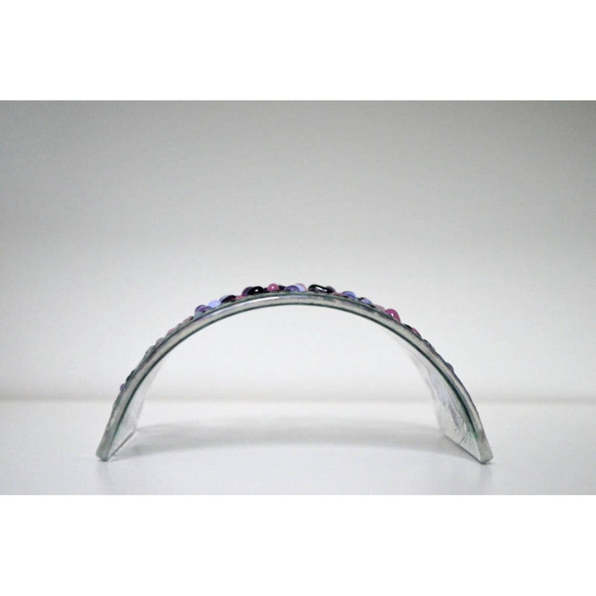 Handmade Fused Glass - Violet Curve by Pam Peters