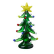 Handmade Miniature Glass Christmas Tree Ornament with Star – 6.5 cm