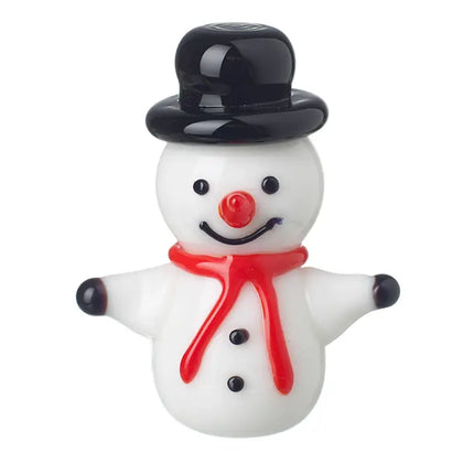 Glass Snowman Ornament | Handcrafted Mini Christmas Decoration