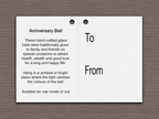 Diamond Wedding Anniversary Gift Friendship Ball