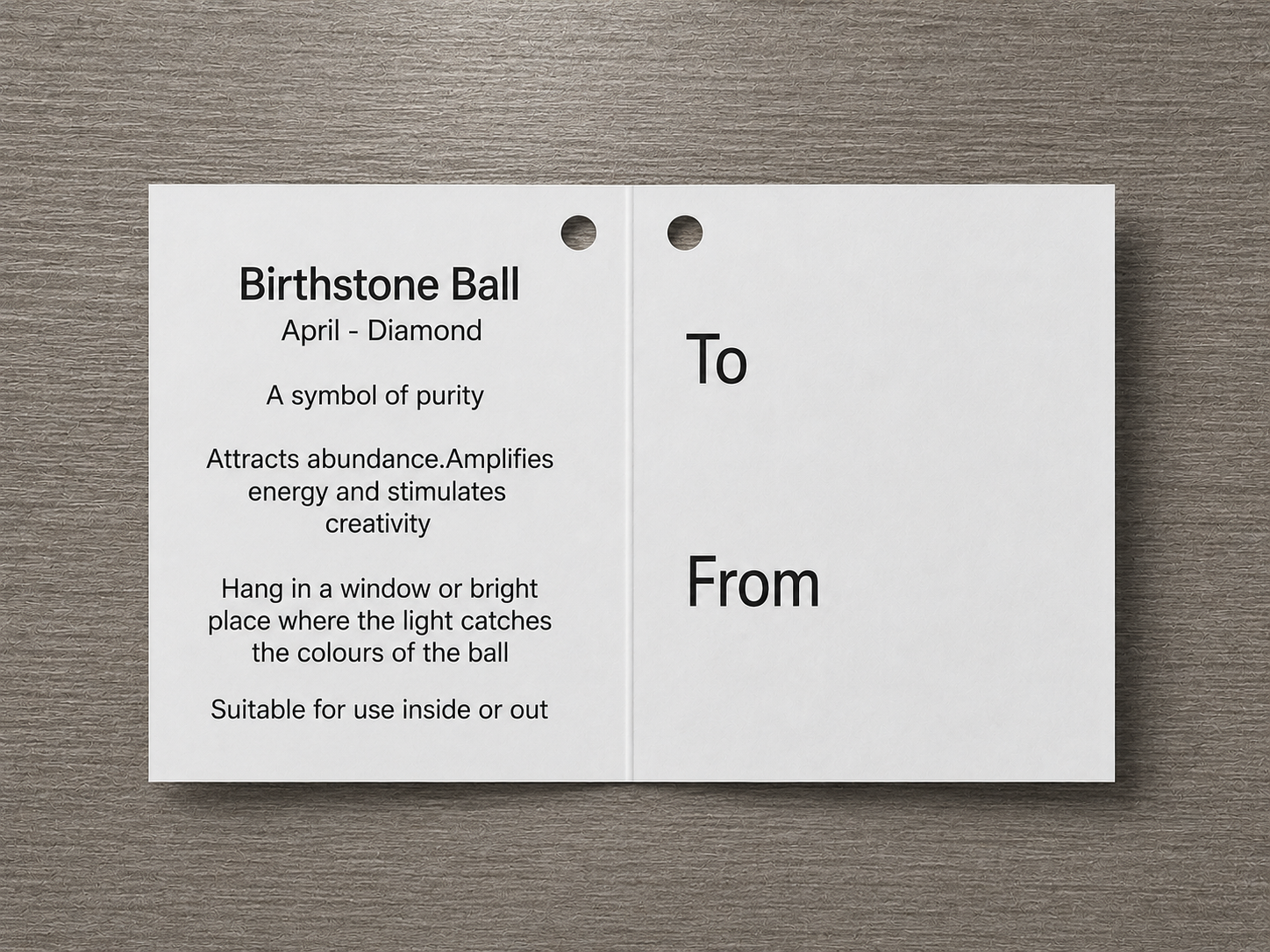 Birthstone Ball - April - Diamond