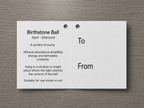 Birthstone Ball - April - Diamond