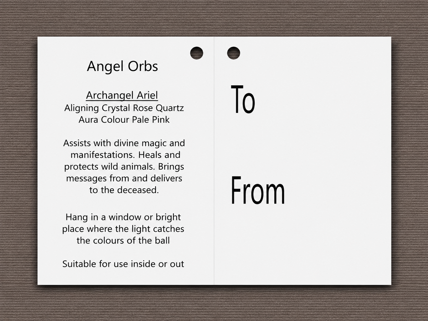 10cm Angel Orb - Archangel Ariel - Rose Quartz