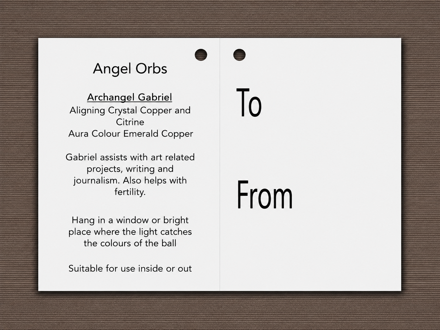 Angel Orb - Archangel Gabriel - Copper