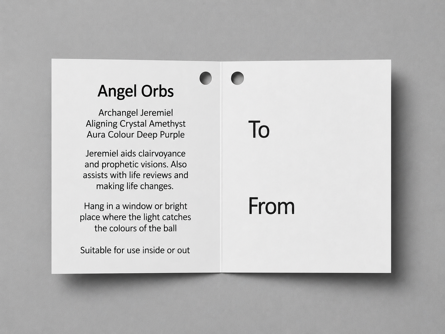 Angel Orb - Archangel Jeremiel - Amethyst