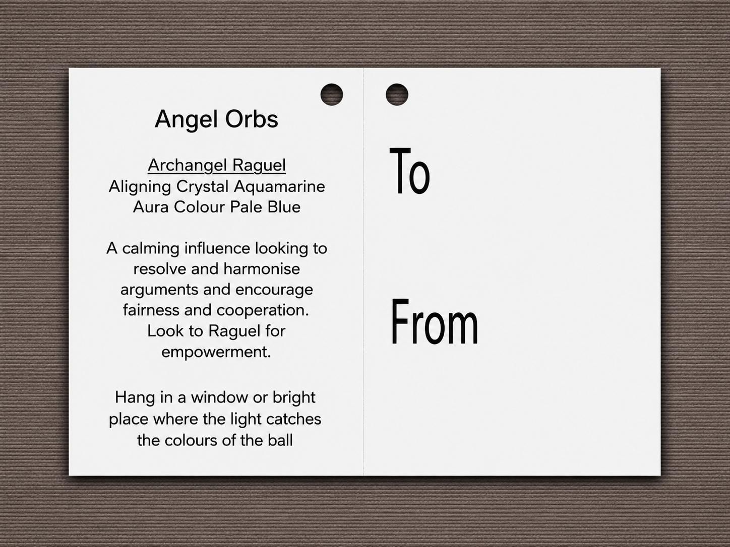 Angel Orb - Archangel Raguel - Aquamarine