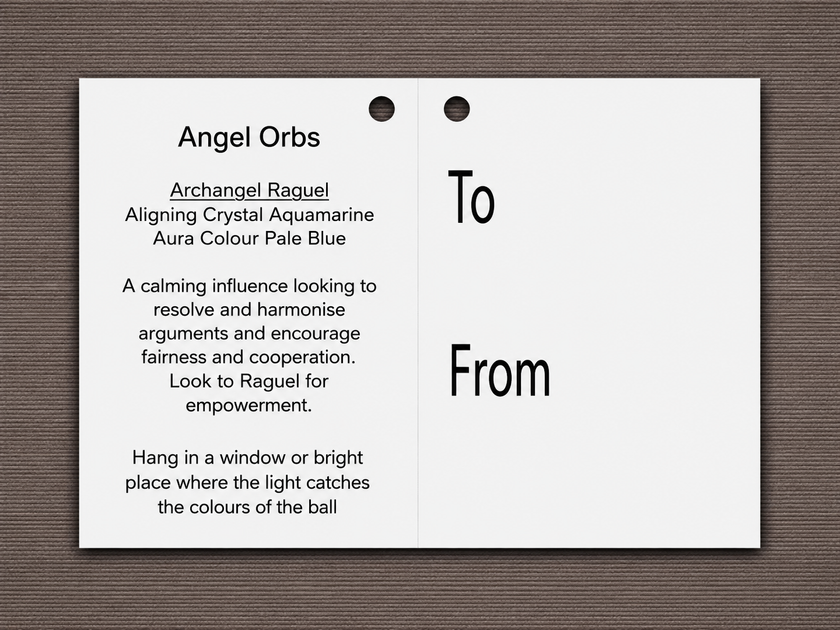Angel Orb - Archangel Raguel - Aquamarine
