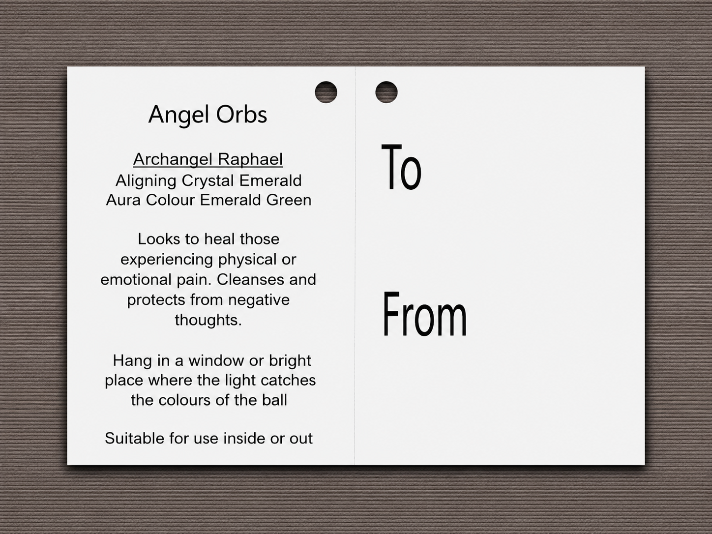 Angel Orb - Archangel Raphael -  Emerald