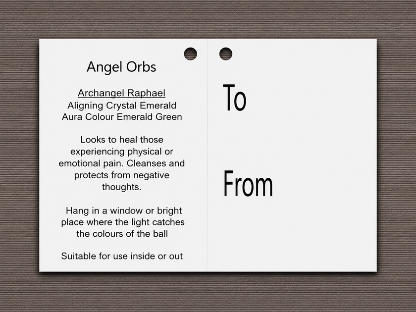 Angel Orb - Archangel Raphael -  Emerald