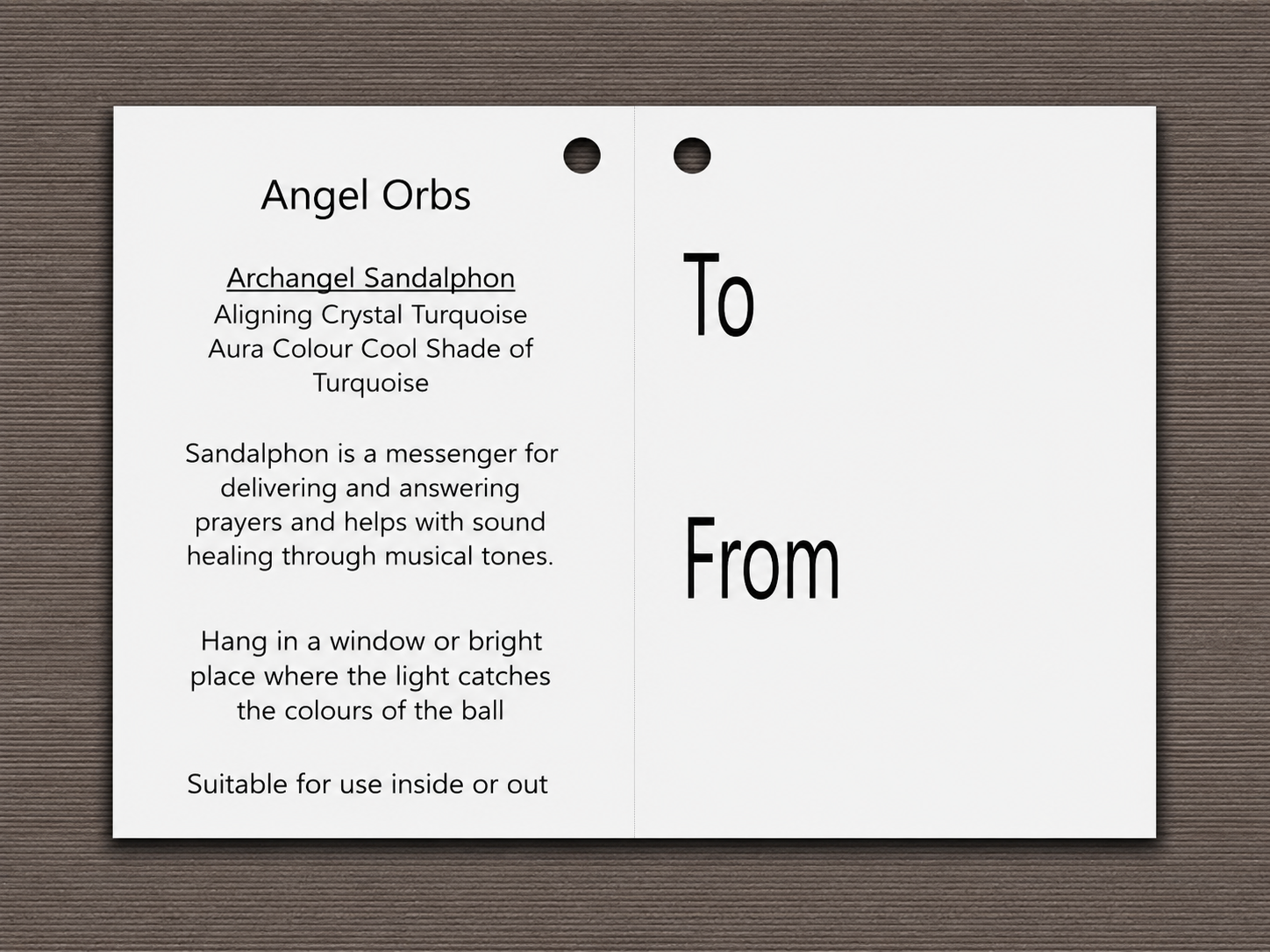 Angel Orb - Archangel Sandalphon - Turquoise