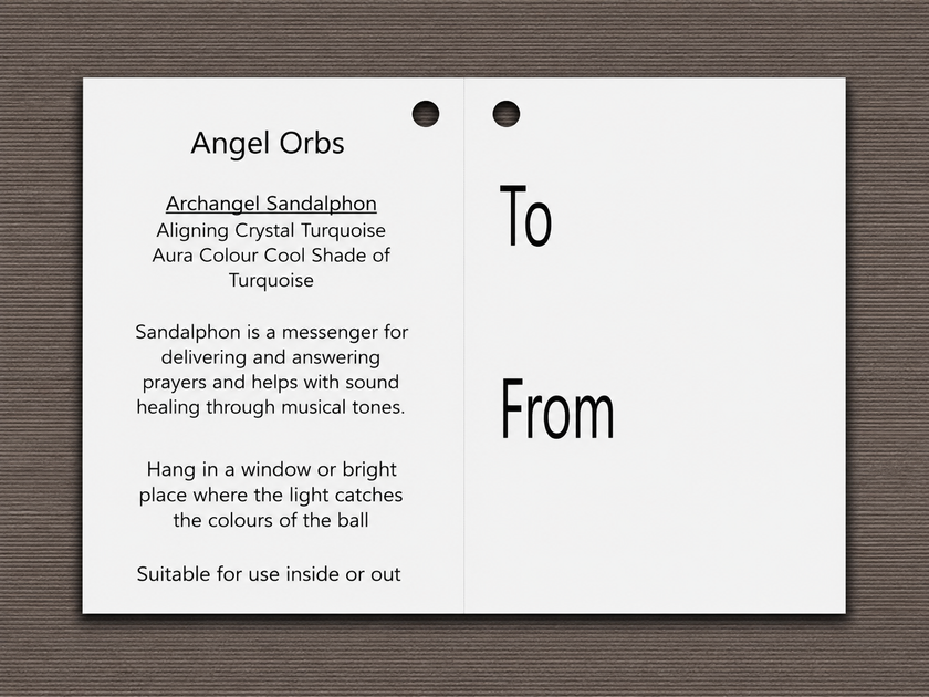 Angel Orb - Archangel Sandalphon - Turquoise