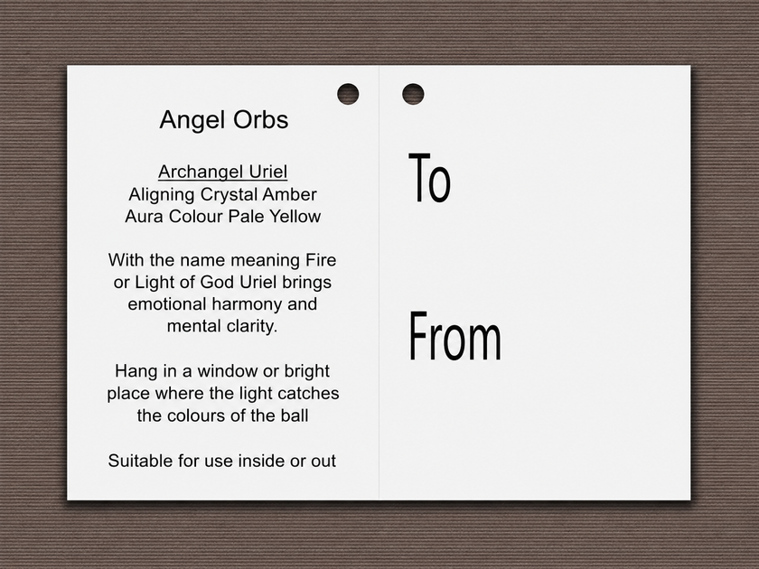 Angel Orb - Archangel Uriel - Amber