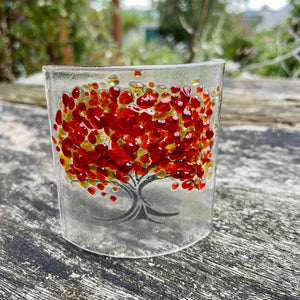 Glass Curve - Seasons - Autumn Red
