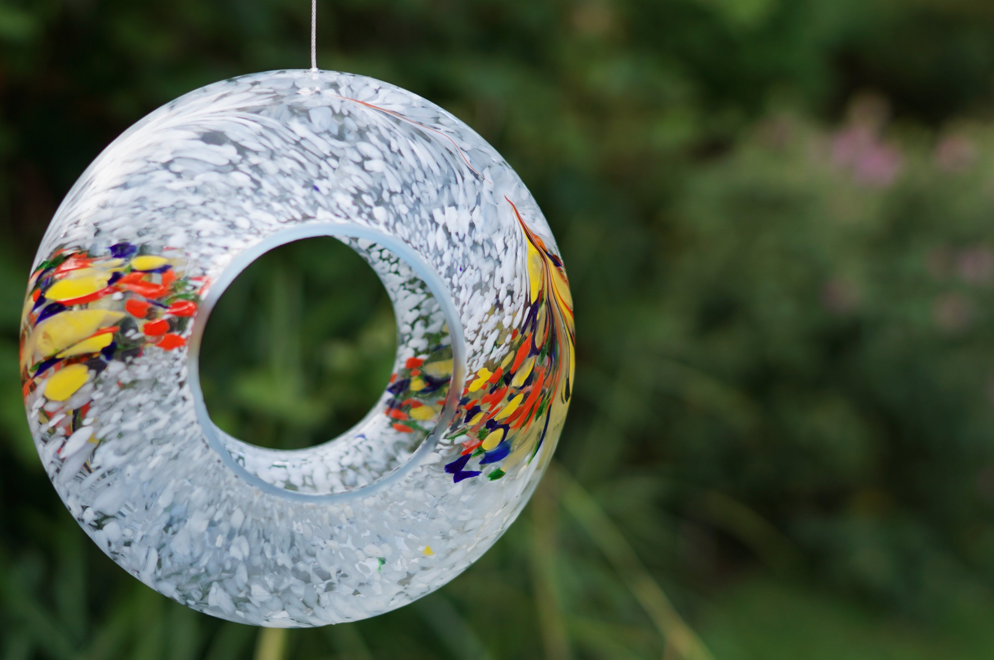 Hanging Bird Feeder - White