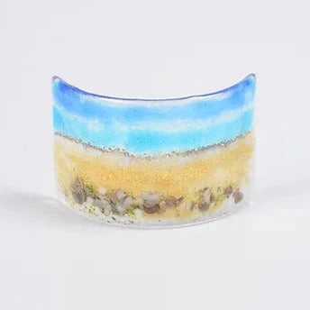 Handmade Fused Glass - Beach Curve by Pam Peters Designs