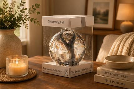 Pastel Silver Christening - 10cm Spirit Ball
