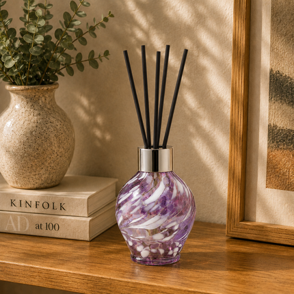 Violet Classic Reed Diffuser – Handcrafted Glass Bottle (No Oil)