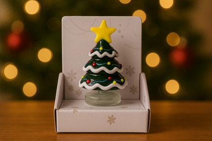Mini Glass Christmas Tree Figurine