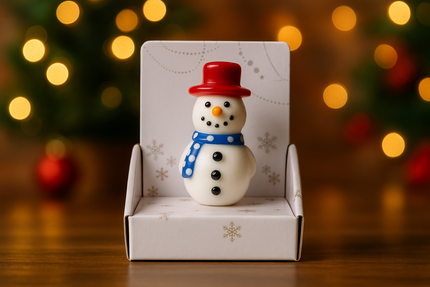 Mini Glass Snowman Figurine