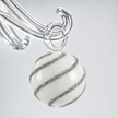 Glass Christmas Tree with Hanging Ornaments – 20cm – Clear/Silver