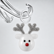 Glass Christmas Tree with Hanging Ornaments – 20cm – Clear/Silver