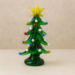 Handmade Miniature Glass Christmas Tree Ornament with Star – 6.5 cm