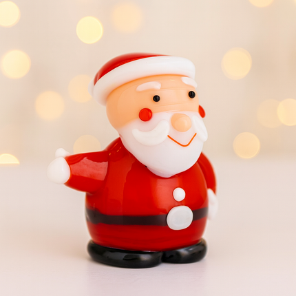 Glass Santa Ornament | Handcrafted Mini Christmas Decoration