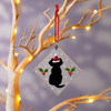 Handmade Fused Glass - Hanging Ornament - Christmas Dog
