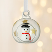 Glass Snowman in Globe Hanging Decoration | Handcrafted Christmas Ornament