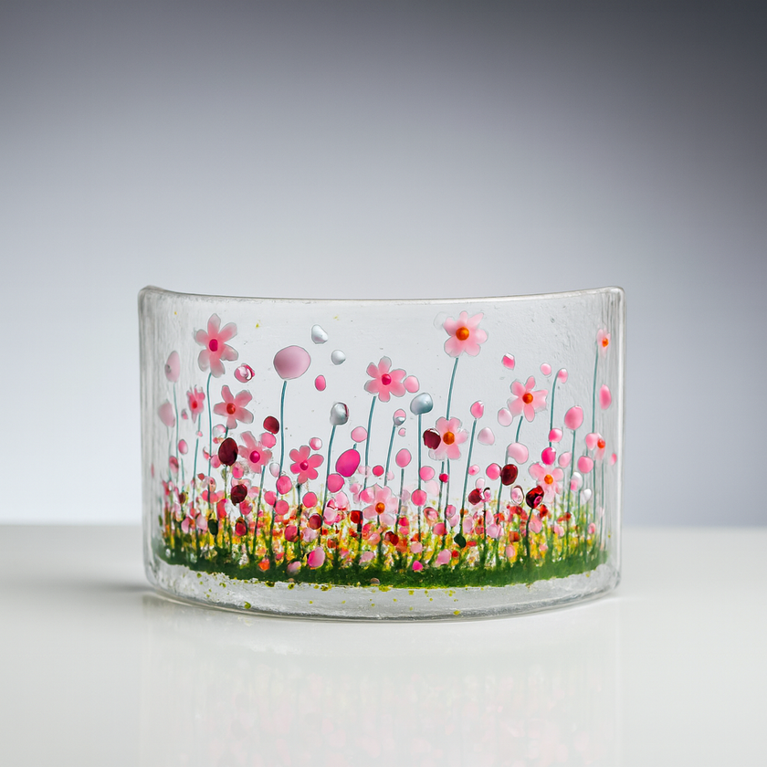 Handmade Fused Glass - Blooming Curve by Pam Peters Designs