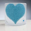 Glass Curve – Heart Shape in Blue (Handmade Decorative Ornament)