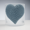 Glass Curve – Heart Shape in Grey (Handmade Decorative Ornament)