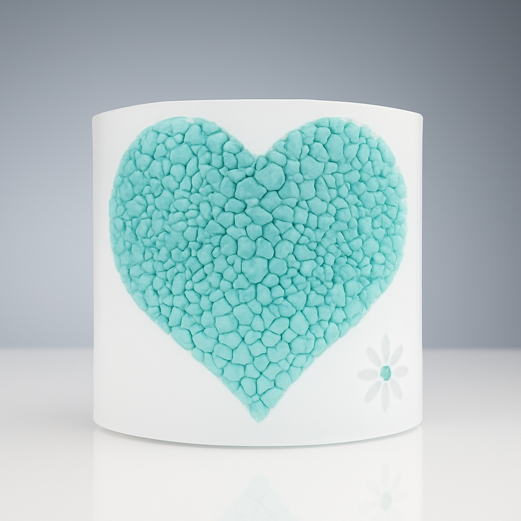 Glass Curve – Heart Shape in Jade (Handmade Decorative Ornament)