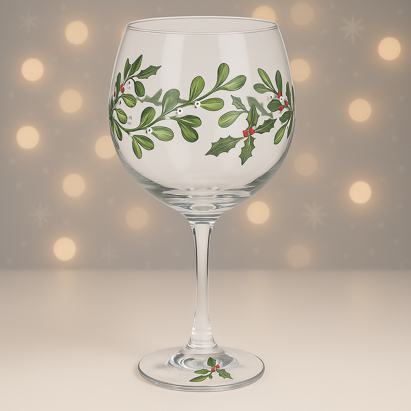 My Favourite Glass Xmas Berry Gin Glass