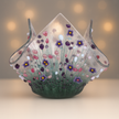 Handmade Fused Glass Small Tealight Holder – Violet Design