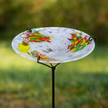 White Glass Bird Bath – Handcrafted Garden Ornament & Summer Gift