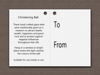 Pastel Gold Christening - 10cm Friendship Ball